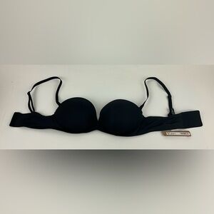 SKIMS Black PUSHUP Bra (detachable strap)